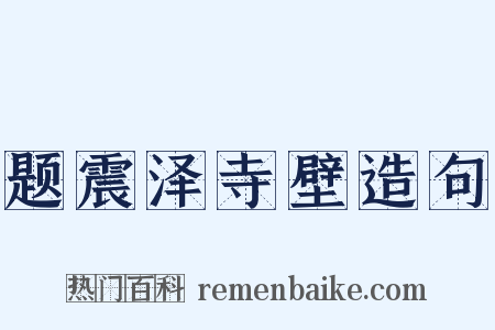 题震泽寺壁造句是什么意思的图片
